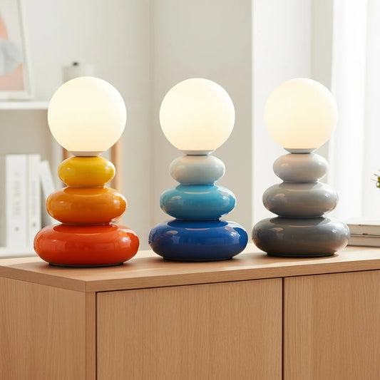 Modern Tiffany Stained Ceramic Table Lamp