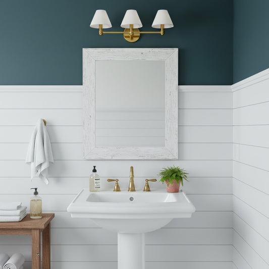 Modern Triple Metal Aged Brass Sconce