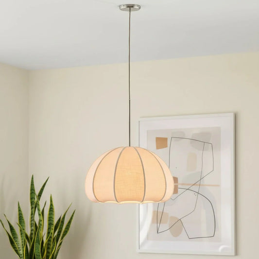 Nancy Modern Fabric Linen Urchin Pendant Light
