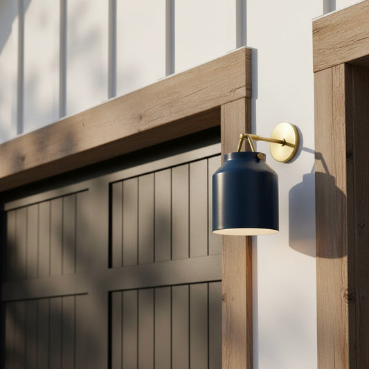 Nordic Minimalist Metal Milk Glass Outdoor Wall Sconce