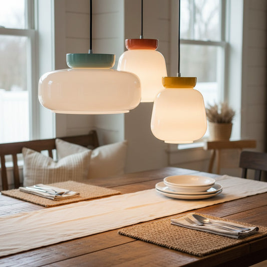 Nordic Modern Colorful Bowl Ceramic Pendant Light for Kitchen Island