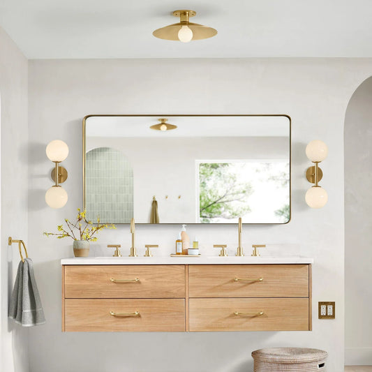 Nyra Minimalist Scandinavian Metal Flush Mount Ceiling Light