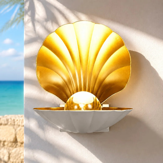 Nyssaen Modern Luxury Scallop Metal Wall Lamp