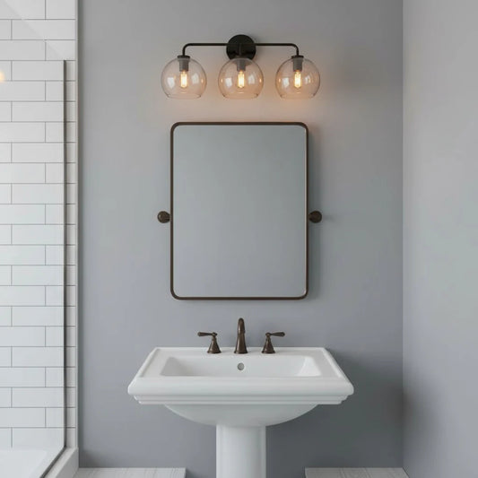 Orson Modern Glass Metal Ball Wall Sconce