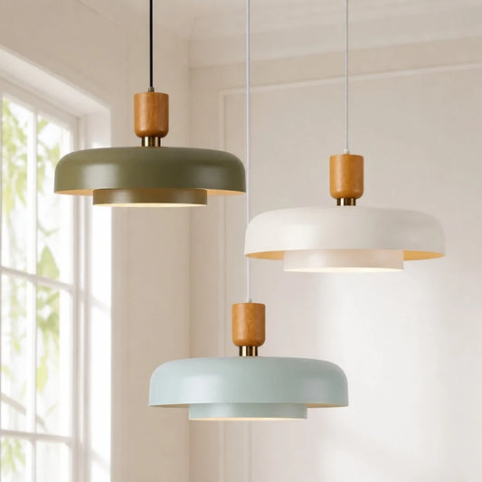 Pippa Modern Round Layered Metal Pendant Light