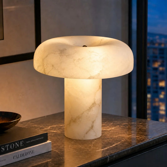 Pyralis Modern Mushroom Alabaster Table Lamp
