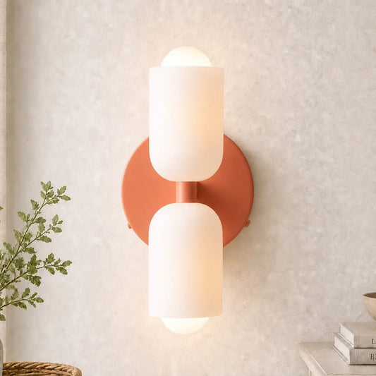 Rera Modern Up-Down Glass Wall Sconce