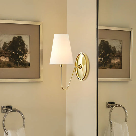 Retro Metal Linen Shade Wall Sconce