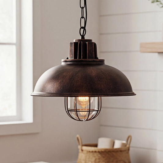 Retro Industrial Dome Metal Pendant Light