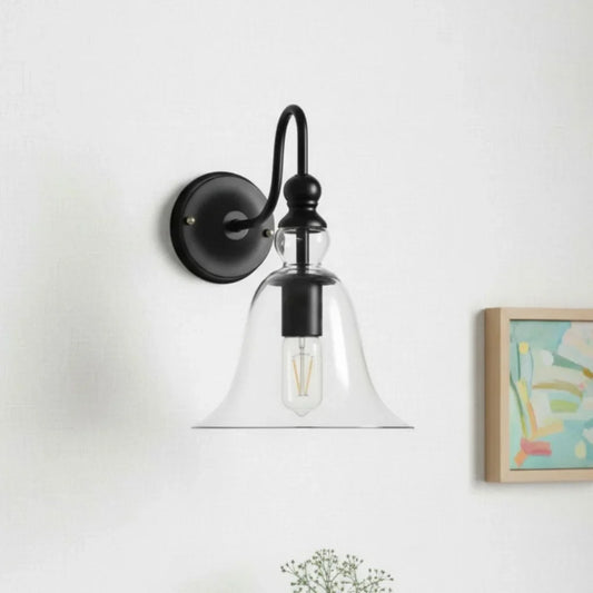 Riggs Clear Glass Bell Shade Wall Light