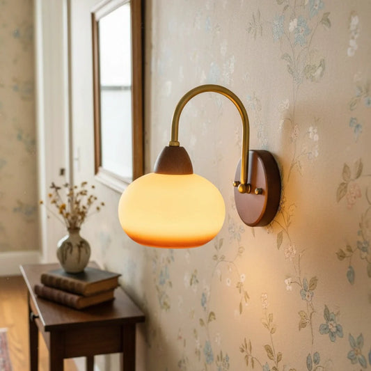 Ronda Vintage Persimmon Gradient Glass Wall Sconce