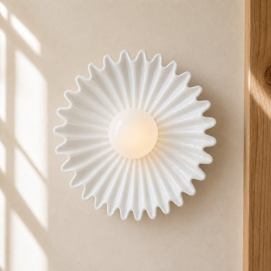 Ruby Modern Elegant Ceramic Flower Wall Sconce
