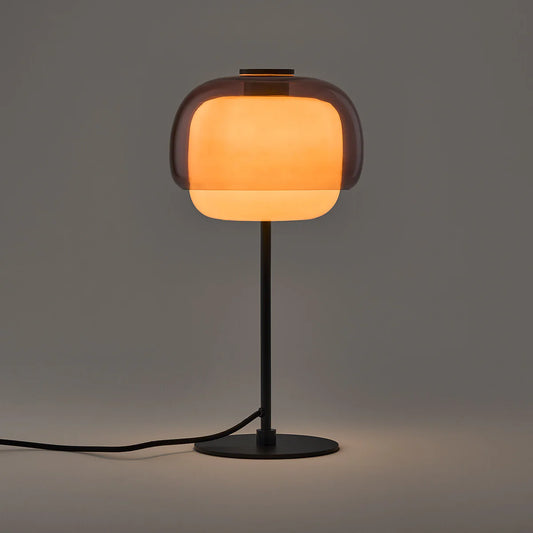 Sanae Modern Retro Double-Dome Colored Glass Table Lamp