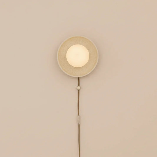 Selena Classic Ceramic Speckled Round Sconce