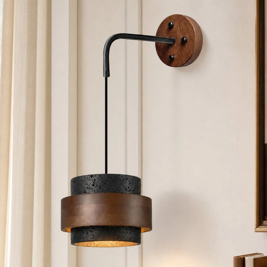 Selvano Wabi Sabi Cylinder Travertine Wall Light