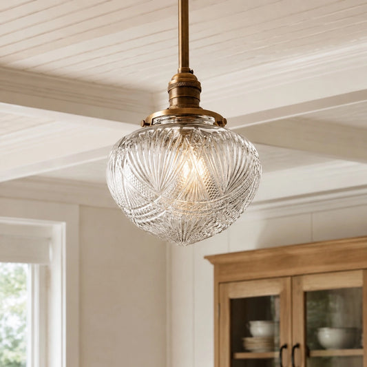 Severin Modern Beaded Rose Glass Pendant Light