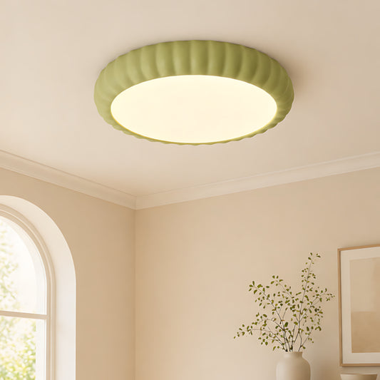 Sierra Minimalist Fluted Disk Ceiling Lighting