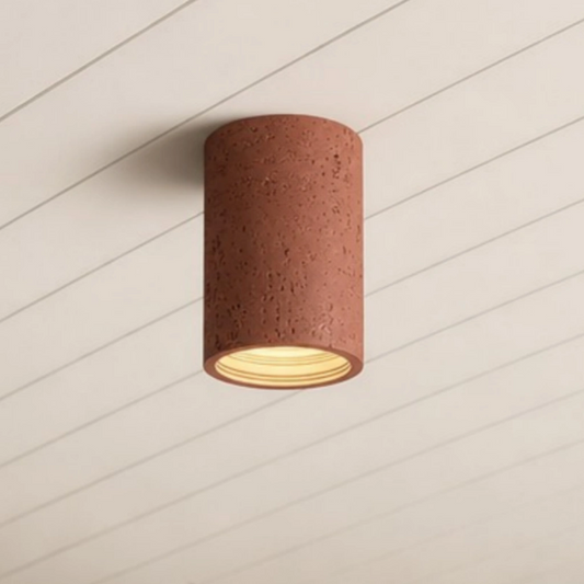 Sorghum Modern Travertine Flush Mount Ceiling Light