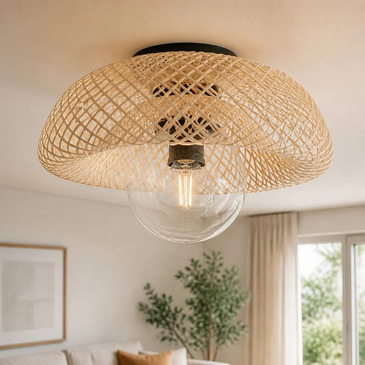 Sorrela Modern Woven Rattan Ceiling Light