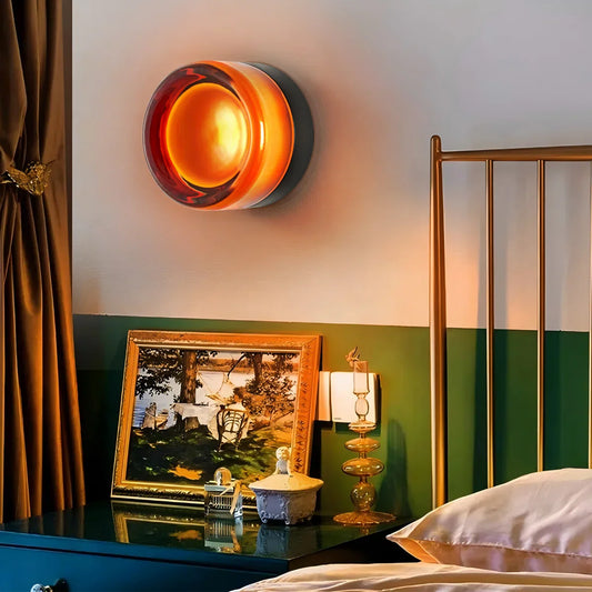 Souta Modern Dome Dimmable LED Glass Dimple Wall Sconce