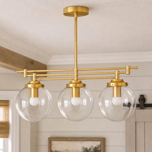 Stefanos Art Deco 3-Light Globe Chandelier