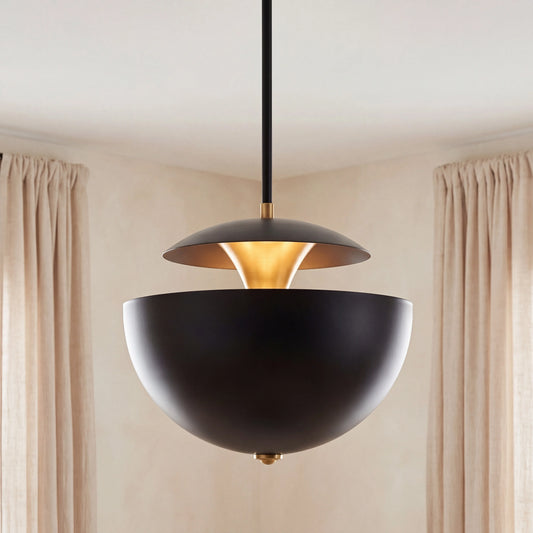 Tallulah Modern Art Deco Metal Bowl Pendant Light