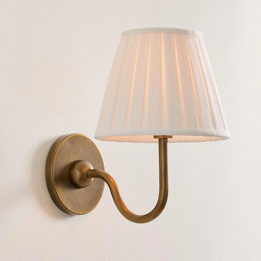 Tansy Classic Traditional Pleated Shade Wall Sconce