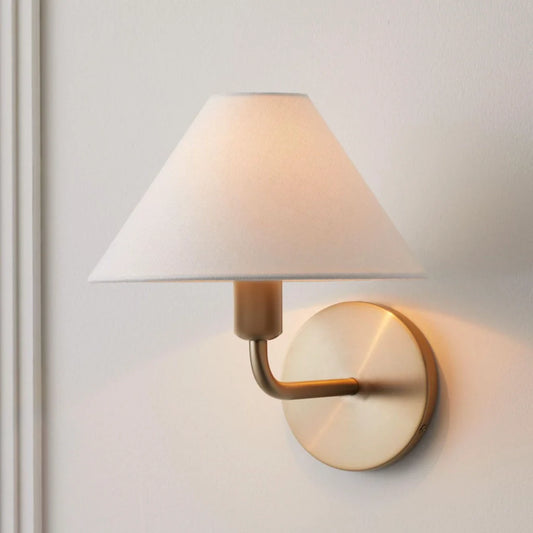 Amelia Nordic Minimalist Fabric Cone Wall Sconce