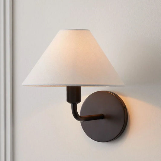 Amelia Nordic Minimalist Fabric Cone Wall Sconce
