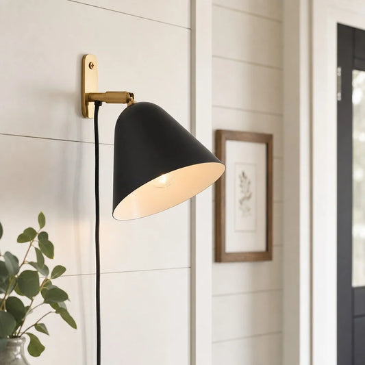 Thalya Modern Minimalist Tapered Metal Wall Sconce