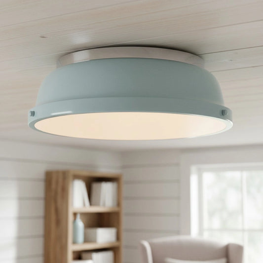 Thornev Industrial Metal Flush Mount Ceiling Light