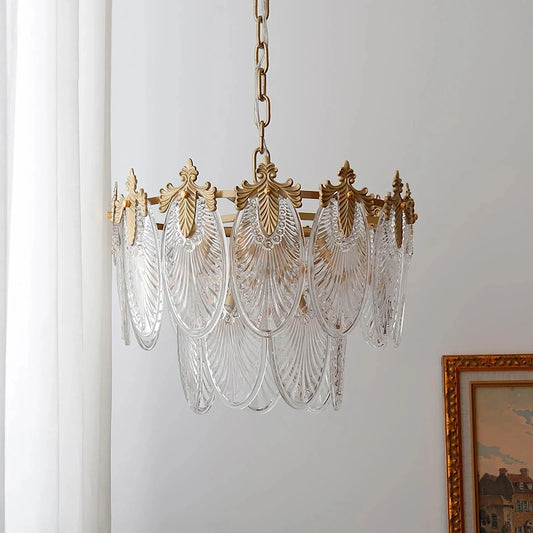 Valerynthar Vintage Crystal Leaf Chandelier