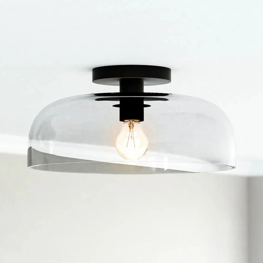 Vera Modern Glass Dome Semi Flush Mount