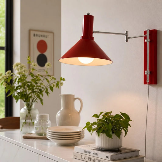 Veraa Bauhaus Colored Swing Arm Wall Light