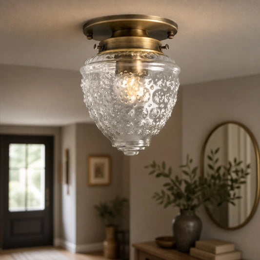 Veste Modern Embossed Clear Glass Ceiling Light