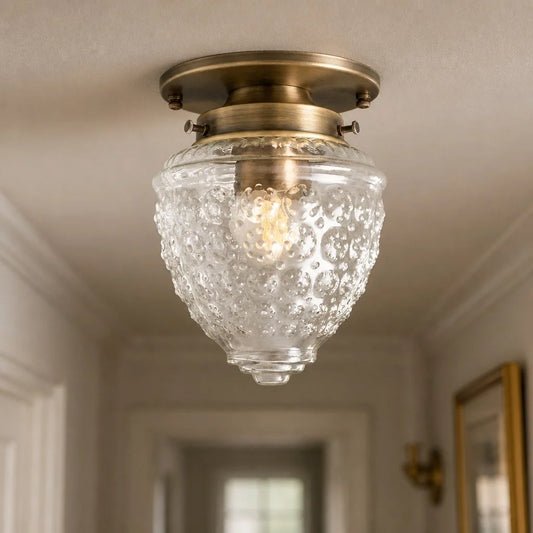 Veste Modern Embossed Clear Glass Ceiling Light