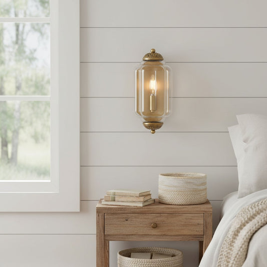 Vintage Glass Flush Eloise Sconce Wall Light