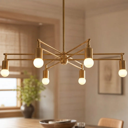 Zaen Modern Mid‑Century Geometric Metal Pendant Light
