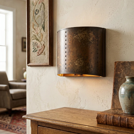 Zephyrus Rustic Bronze Industrial Wall Sconce