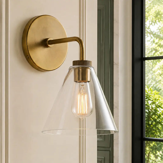 Zorya Industrial Metal Tapered Wall Sconce