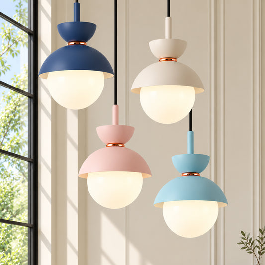 Zosia Minimalist Metal Half-Dome Pendant Light