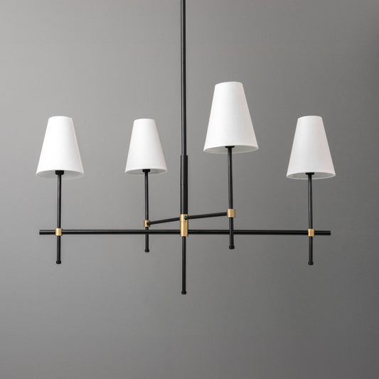 Isolde Minimalist Linear Metal Tapered Chandelier