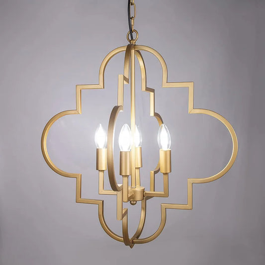Bram Farmhouse Orb 4-Light Candle Chandelier