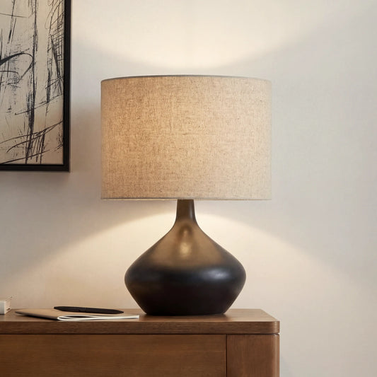 Fenric Ceramic Fabric Shade Table Lamp