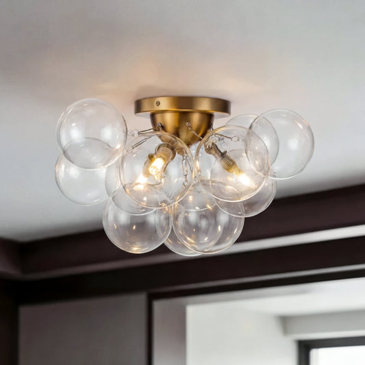 Saffron Modern Bubble Cluster Glass Ceiling Light