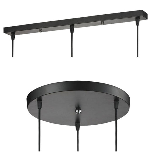 Ceiling Canopy Base for Pendant Light Multi Size DIY Black/White/Gold Plate 3/4/5