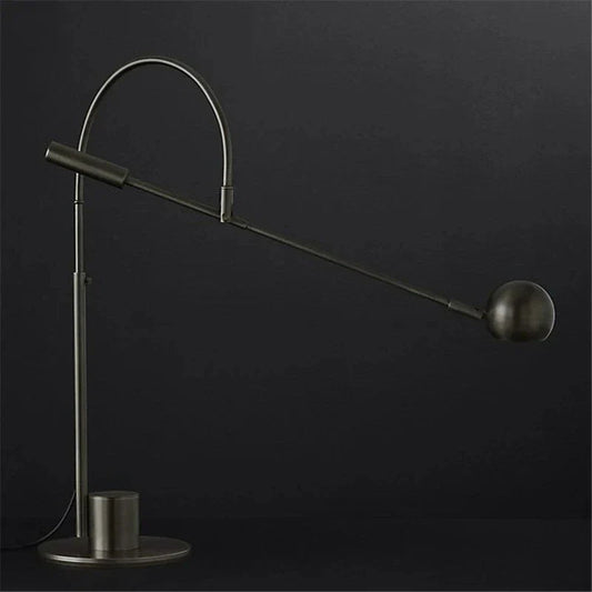 Sleek Gold Black Metal Desk Lamp, Rotatable, G9 Bulb, Bedroom Parlor Reading Light