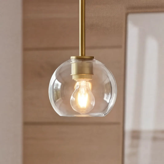 Isabella Sculptural Glass Globe Pendant Light
