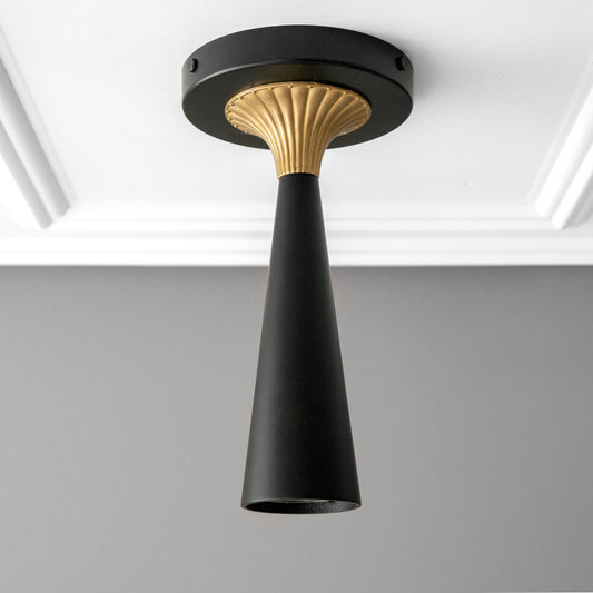 Gowtham Modern Accented Fluted Cone Metal Ceiling Light