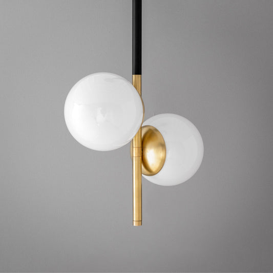 Eartha Modern Orbital Globe Opal Glass Chandelier